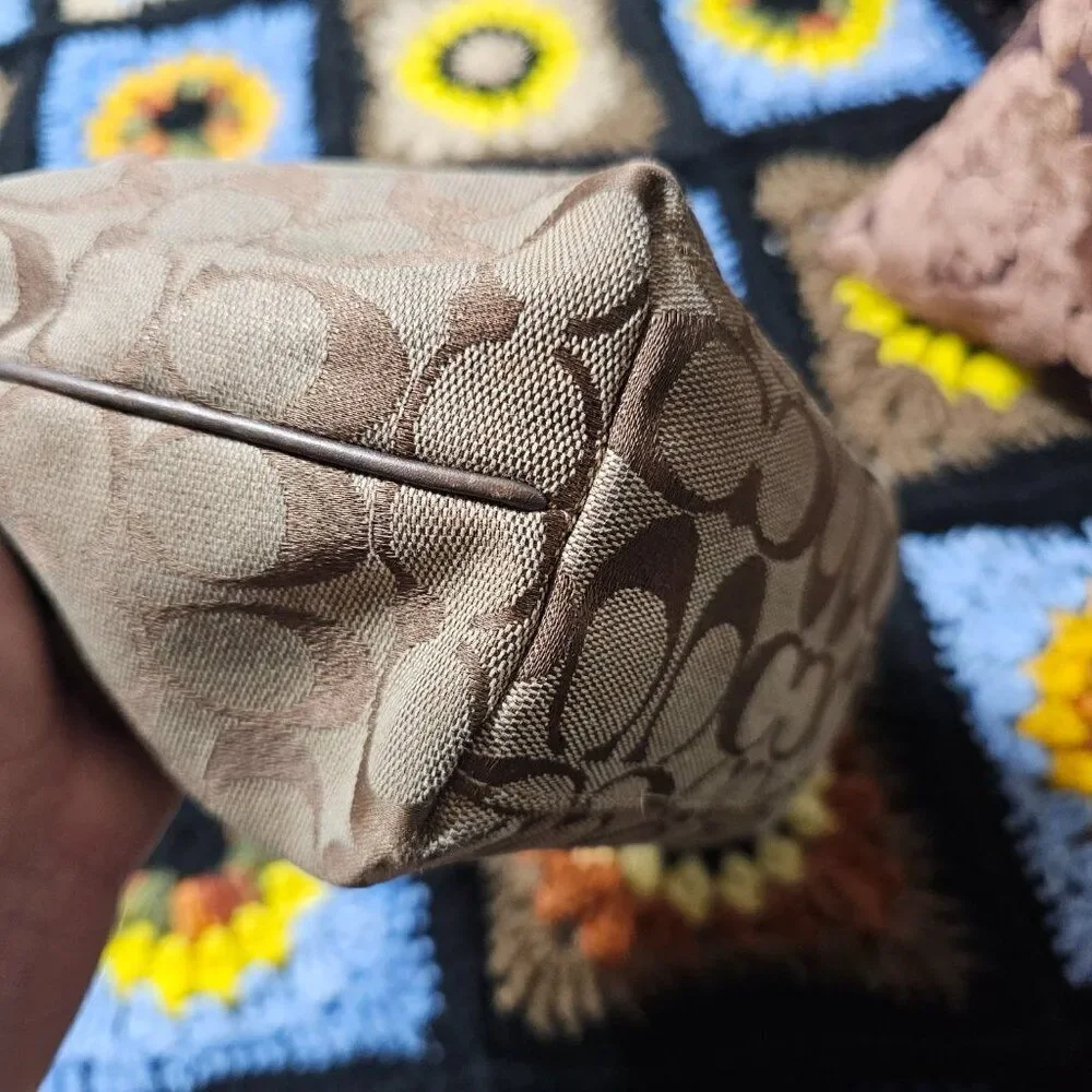 2007 Vintage y2k Coach Demi Shoulder Bag with metallic snakeskin Purse - Picture 8 of 11